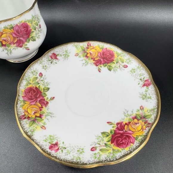 Queen's Rosina China Co Floral Teacup Saucer Set Fine Bone China Porcelain VTG - Picture 10 of 12